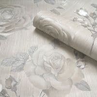 Belgravia Amara Rose Soft Silver 7365 Wallpaper